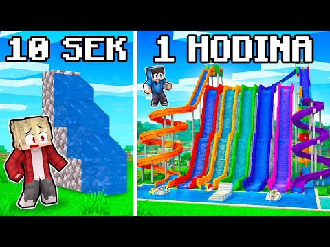10 SEKUND vs 1 HODINA: AQUAPARK v Minecraftu!