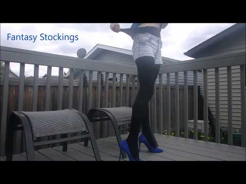 Showing off super stretchy Gabriella 60 den Microfiber Tights in Plus Size, a fashion must have