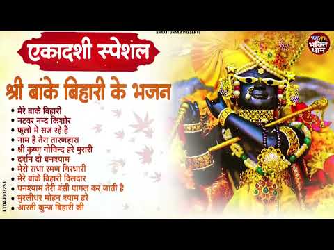 एकादशी स्पेशल श्री बांके बिहारी के भजन | Banke Bihari Bhajan | Ekadashi Krishna Bhajans 2025