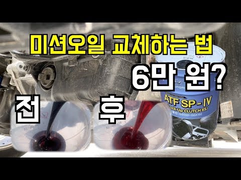 미션오일 교체하는 법(20L 드레인, 현대기아 6단 미션)