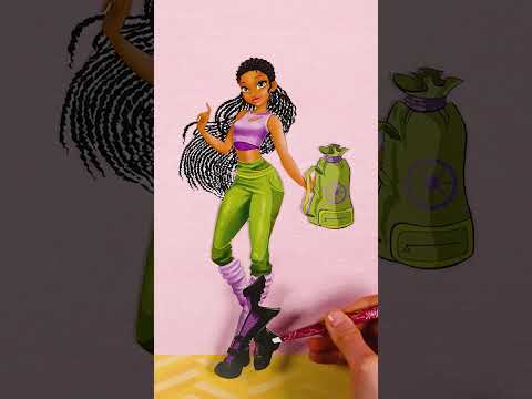 Бумажная кукла: Давай нарядим Аиша 🌊 #shorts | Winx Club Paper Dolls
