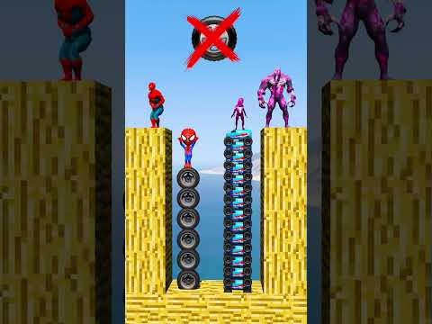 GTA 5: RED SPIDER-MAN VS PINK VENOM KID SAVE FROM PIT 🥹ðŸ˜