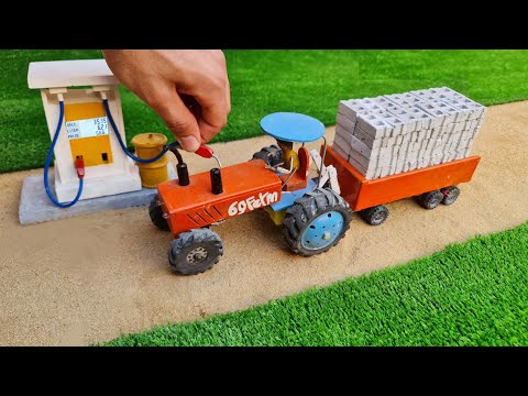 diy mini truck loading stone from crusher machine science project ‪@sanocreator