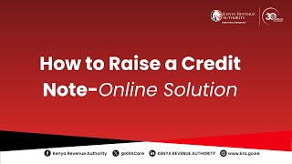 How to Raise a Credit Note Online solution