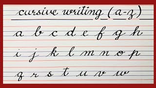 Cursive writing small letters ( a to z) for beginners, cursive alphabet a to z, lkg, ukg, ncert