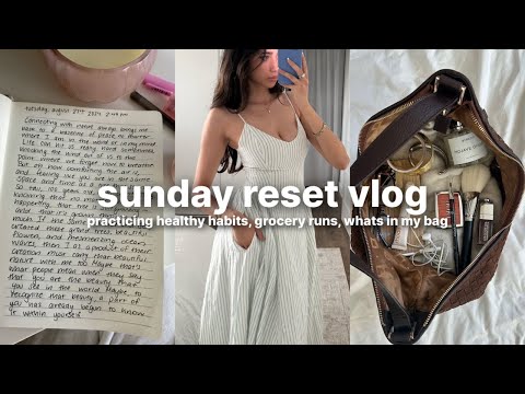 vlog: healthy habits reset, mental health talks, what's in my bag
