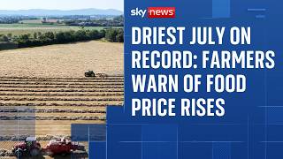 YouTube video thumbnail: Driest July on Record: Why U.K Farmers are Warning of Likely Food Price Rises