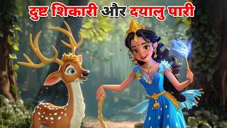 दुष्ट शिकारी और दयालु पारी| DAYALU PARI KI KAHANI | BEDTIME STORIES | HINDI KAHANIYA | CARTOON STORY