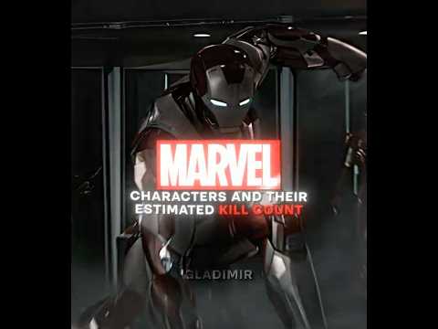 Marvel Characters & Their Kill Counts | PASSO BEM SOLTO (slowed + reverb) #edit #marvel #viral