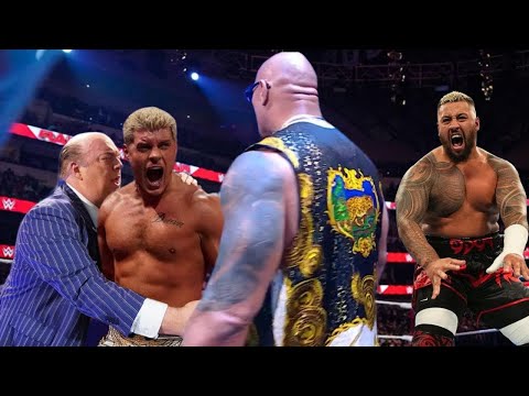 Roman Reigns Help The Rock & Destroy Cody Rhodes & Seth Rollins | #romanreigns