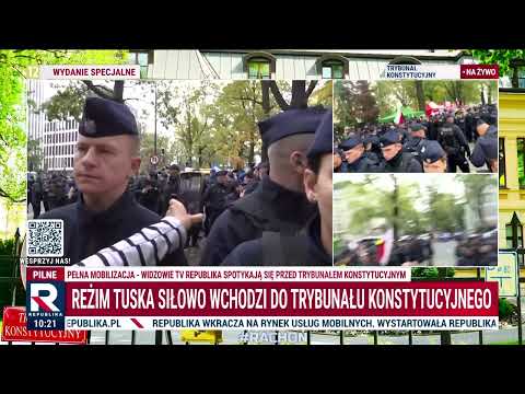 TO JEST KONIEC DEMOKRACJI? "PRAWA RĘKA" TUSKA WCHODZI DO TRYBUNAŁU KONSTYTUCYJNEGO W ASYŚCIE POLICJI