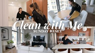 SUNDAY RESET CLEAN WITH ME | Deep Cleaning my New Apartment | Motivation Speed Cleaning