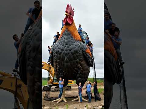 Rooster Rescue, A dramatic rescue operation saves a rooster stuck in a net! #youtubeshorts #viral