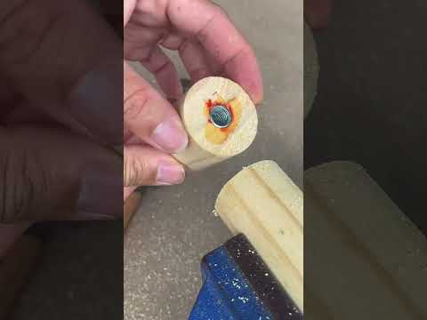 Idea for Using an Angle Grinder to Grind Holes in Wood. #woodworking #short