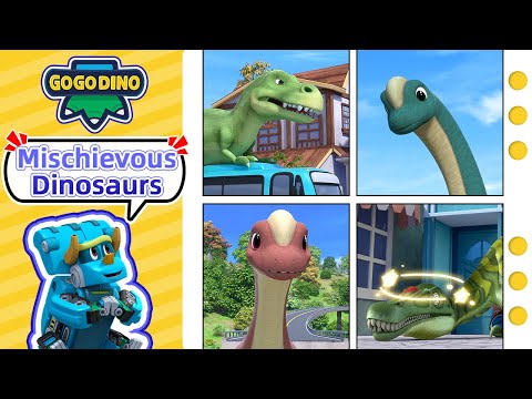 Meet the Mischievous Little Dinosaurs! 🪇 | T-Rex + More | GOGODINO Best Episodes | Dinosaurs Cartoon