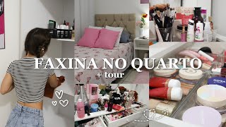 MEU QUARTO ESTAVA UM CAOS!!! faxina completa+tour 🧹🧼✨