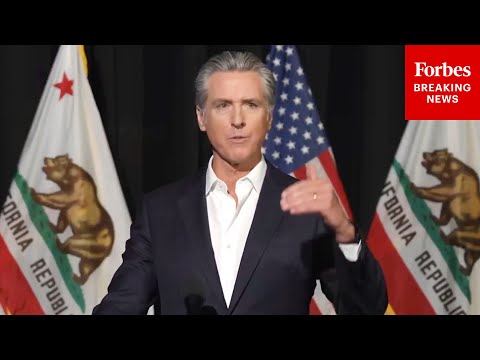 YouTube video thumbnail: California Gov. Gavin Newsom Holds Press Briefing As Trump Plans To Crack Down On San Francisco