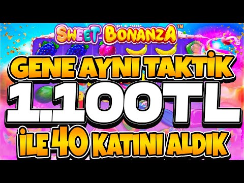 SWEET BONANZA KÜÇÜK KASA 🍭 1100 TL Yİ ZORLANMADIK YA GENE AYNI TAKTİK 40 KAT REKOR KAZANÇ ALDIK