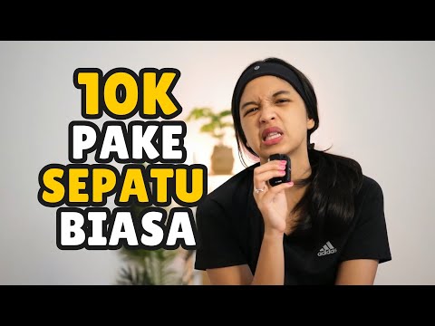 RACE 10KM TANPA SEPATU LARI! CUMA PAKAI SEPATU BIASA?! | Jawab Semua Pertanyaan Lari