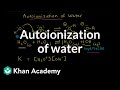 Autoionization of Water Concepts
