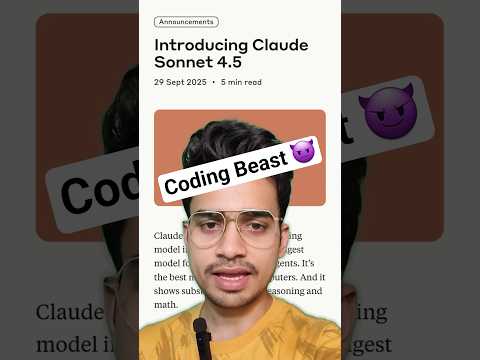 Claude Sonnet 4.5 - The Best AI Model for Coding #claude #claudesonnet
