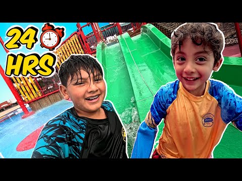 24 HORAS EN UN PARQUE ACUATICO | Family Juega