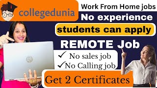 Collegeduniya work from home job✅