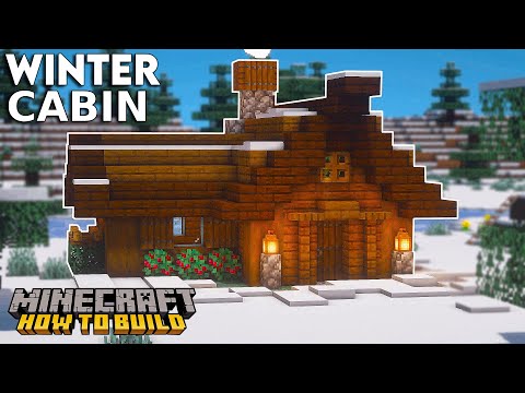 Minecraft: How to Build a Small Winter Cabin | Winter Cabin Tutorial