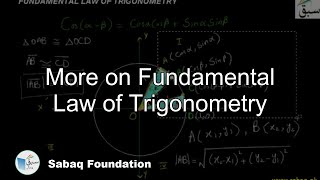More on Fundamental Law of Trigonometry
