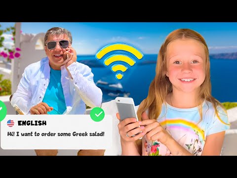 ¡El restaurante no entiende a papá! Menos mal que está Nastya. Nastya ayuda a papá en vacaciones