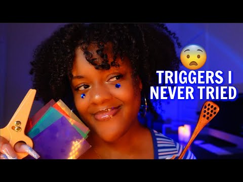 ASMR Triggers I’ve Never Tried Before 😭💙(Can I Make You Tingle? 👀)