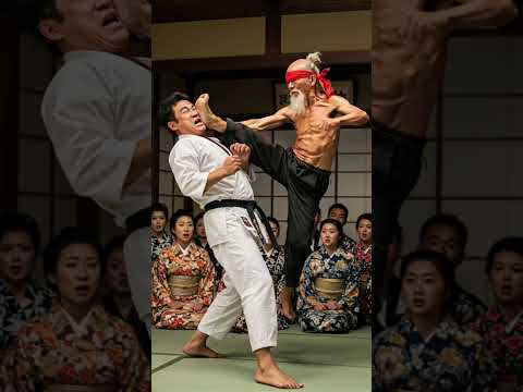 81-Year-Old Blindfolded Warrior Fights Karate Pro โ Must Watch! #kungfu #fighting