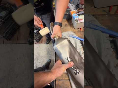 Quick tutorial how to fix Akrapovic exhaust 🤌 #yakkexp #bmwf900gs #bmwmotorradpolska