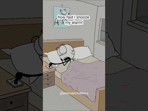 how fast i snooze my alarm! 🤣 (best animation memes) #shorts
