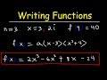 Writing Polynomial Functions from Given Zeros