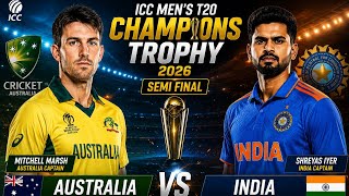ICC Men's T20 Champions Trophy 2026 Semi final AUS vs IND live Lets see Kon ayega ZIM final khelne