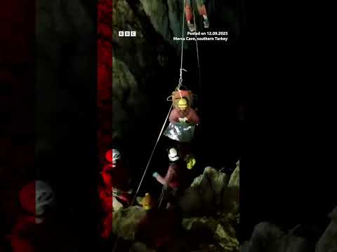 A US caver was stuck in Turkey's third deepest cave for over a week. #Shorts #Turkey #BBCNews