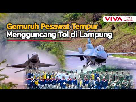 Sukses! TNI AU Uji Coba Pesawat Tempur Landing dan Take Off di Tol Trans Sumatera