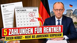 💰 5 ZAHLUNGEN FÜR RENTNER DIESEN HERBST – NICHT BIS JAHRESENDE VERPASSEN!
