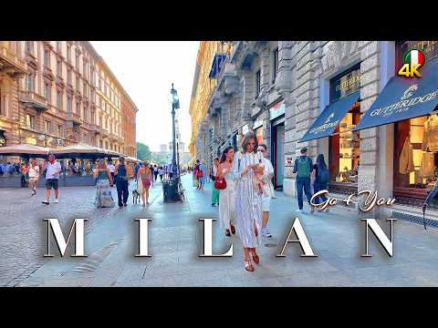 MILAN ITALY 🇮🇹 4K Walking in Grandiose Fashion Metropolis