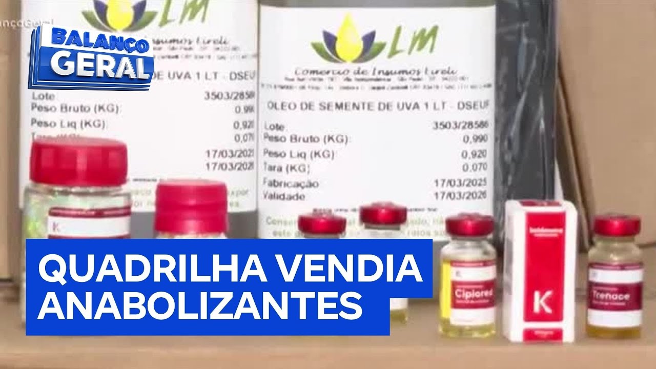 Operação desmonta quadrilha que vendia anabolizantes ilegais com apoio de influenciadores