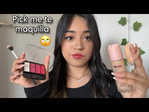 ASMR tu amiga pick me te maquilla para una fiesta 😒🖤💄