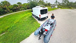 Van & Micro Boat STEALTH CAMPING Begins - The Big USA Fishing Trip #04