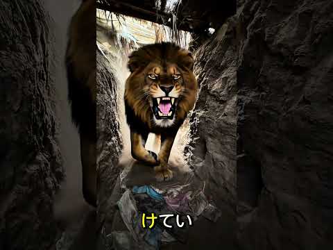 この少年たちはどうやってこの危険なライオンから逃げたのでしょうか?