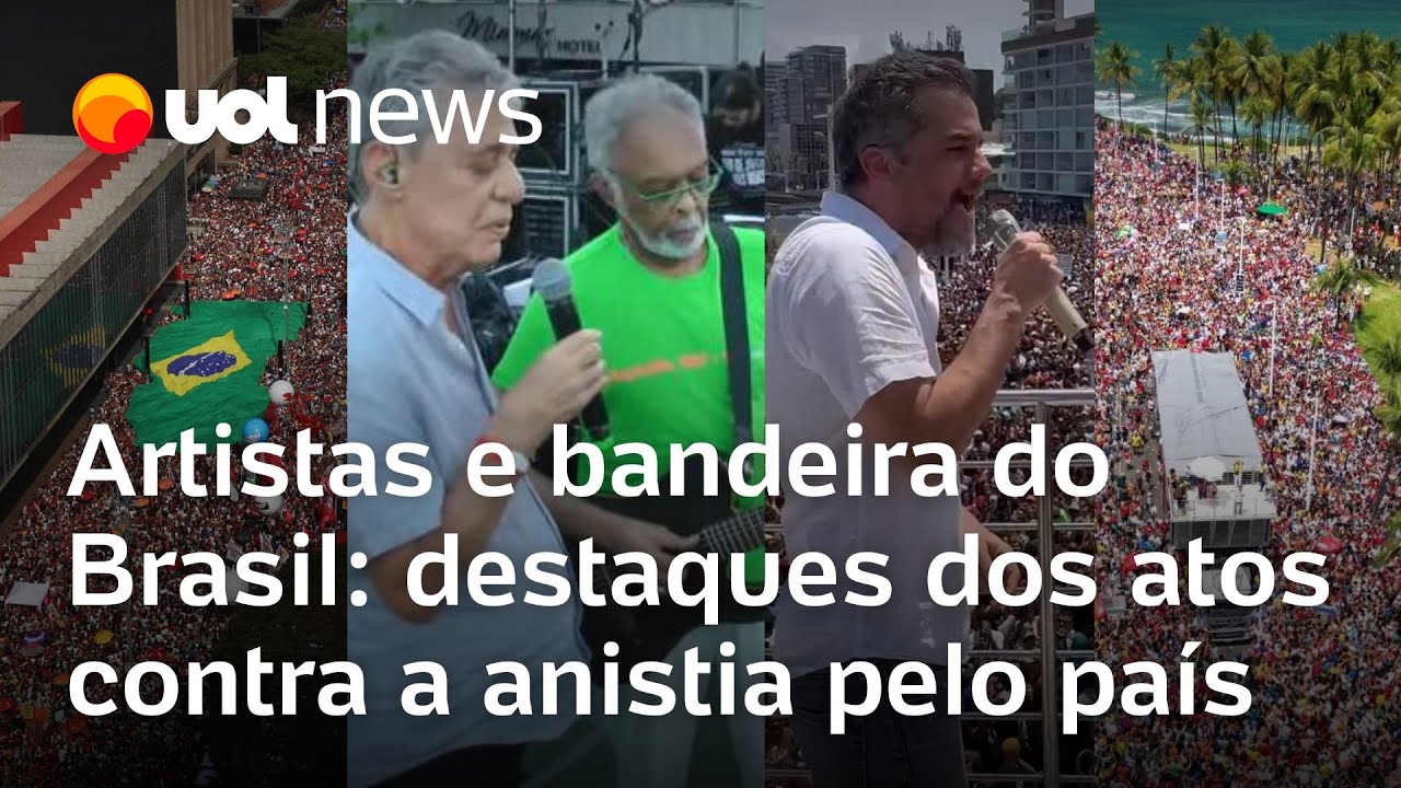 Contra anistia e PEC da Blindagem esquerda leva milhares às ruas em SP Rio Salvador e mais vídeo