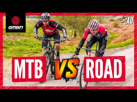 GMBN Vs GCN | From Here To There: MTB Vs Road Bike Challenge