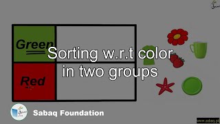 Sorting w.r.t color in two groups