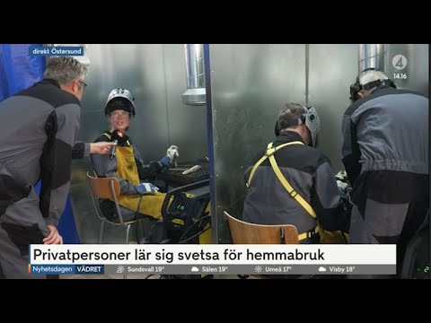 TV4 och Marcus Noterius på svetskurs hos Medborgarskolan i Östersund - del 1