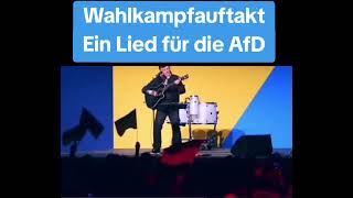 Wahlkampf Auftakt Halle (Saale) 25.01.2025. Ein Lied für die AfD.