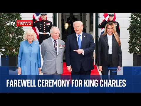 Donald Trump hosts farewell ceremony for King Charles